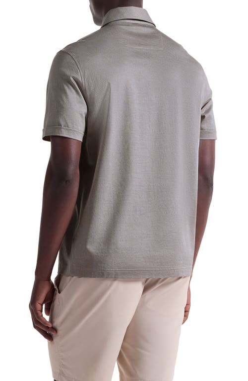 Bugatchi Mercerized Cotton Polo In Gray