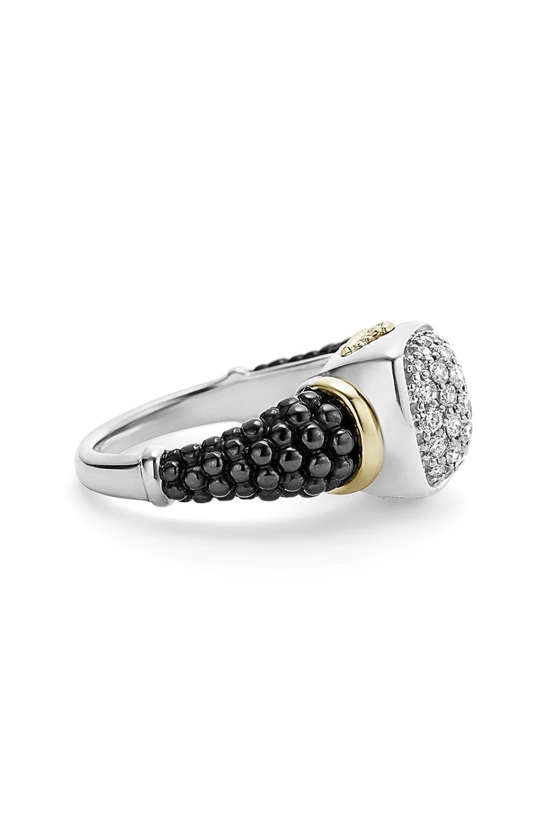 LAGOS 'Caviar' Diamond Ring, Alternate, color, 