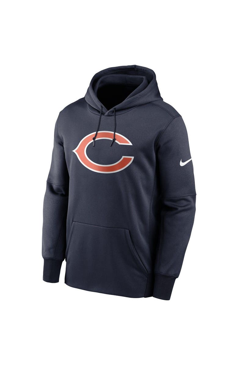 Nike Men's Nike Navy Chicago Bears Fan Gear Primary Logo Therma Performance Pullover Hoodie, Alternate, color, Navy