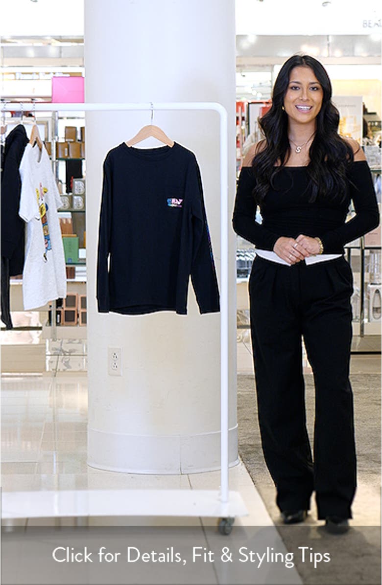 Kids' Gamer Whale Long Sleeve Pocket Graphic T-Shirt, sales video thumbnail