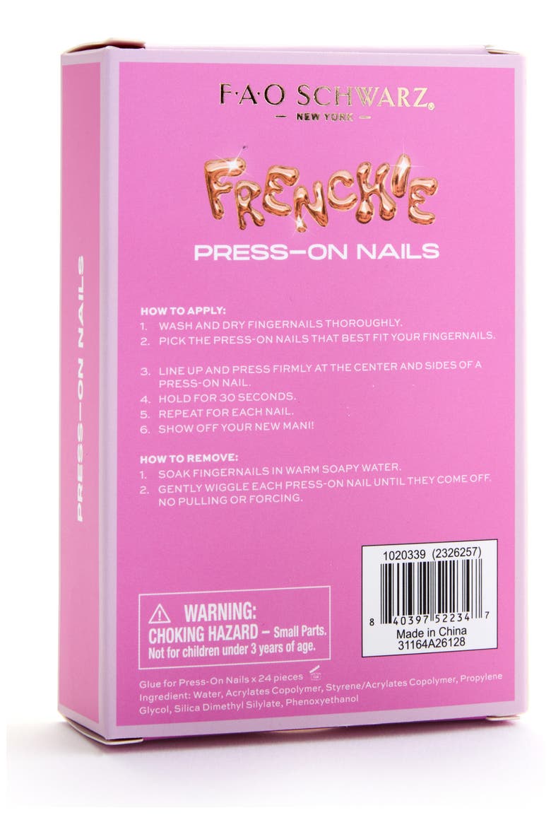 Kids' 24-Piece French Tip Press-On Nails, Alternate, color, OPEN MISCELLANEOUS