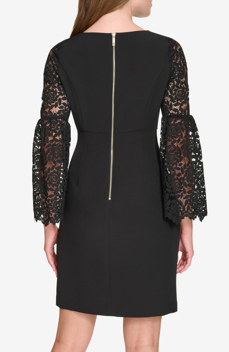 Tommy Hilfiger Lola Lace Sleeve Dress, Alternate, color, Black