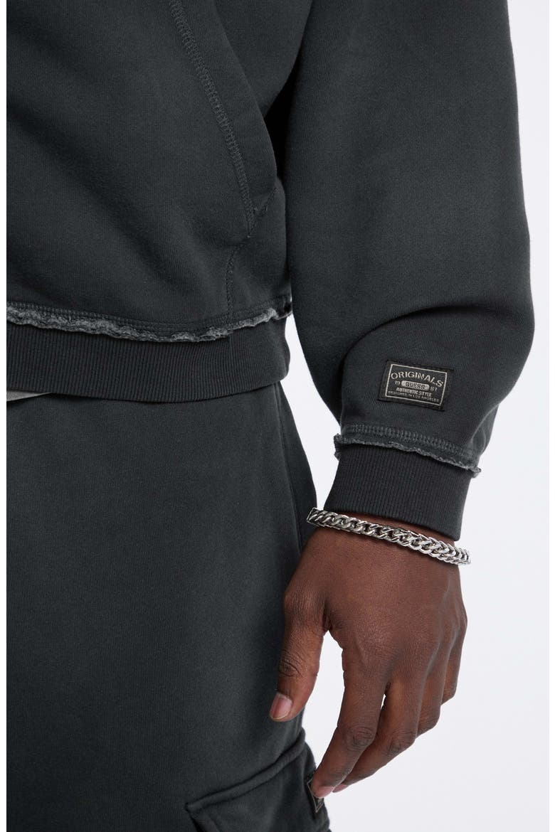 Boxy Zip Hoodie, Alternate, color, BLACK