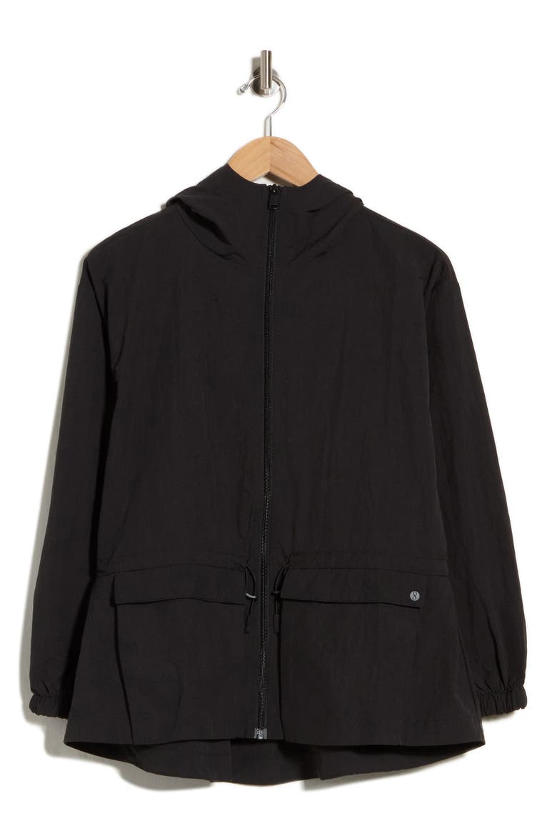 Seaside Woven Jacket, Main, color, RICH BLACK