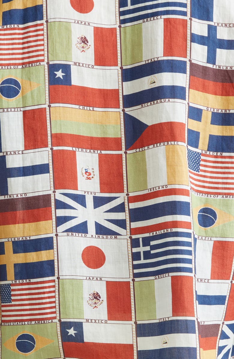 Bode International Linen Camp Shirt, Alternate, color, Multicolor