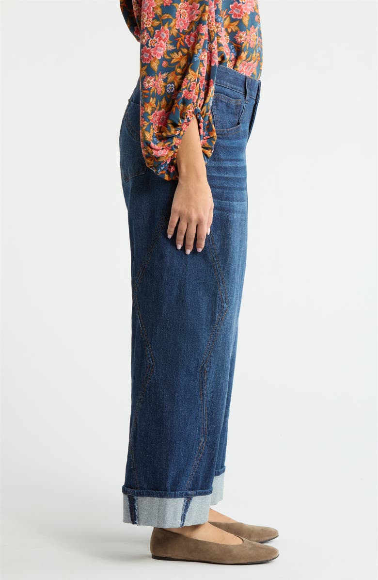 Wit
Wisdom Cuffed High Waist Wide Leg Jeans, Alternate, color, Blue