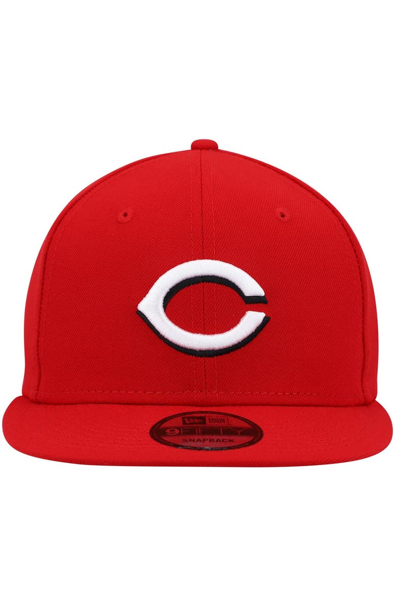 New Era Men's New Era Red Cincinnati Reds Primary Logo 9FIFTY Snapback Hat, Alternate, color,