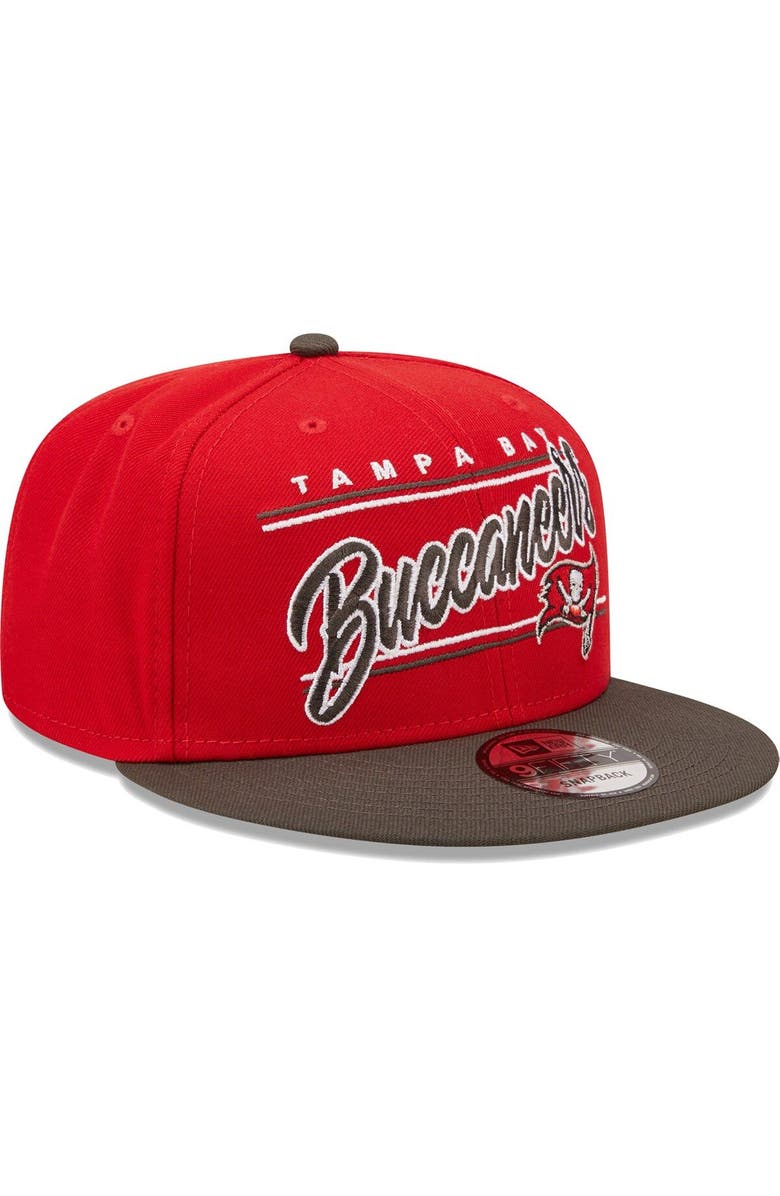 New Era Men's New Era Scarlet/Pewter Tampa Bay Buccaneers Team Script 9FIFTY Snapback Hat, Alternate, color, 