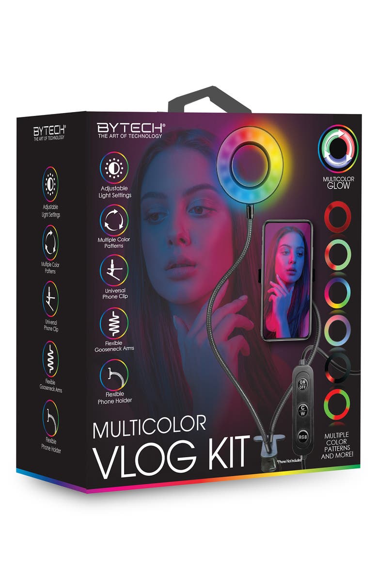 BYTECH RGB Clip-On Selfie Ring Light, Alternate, color, 