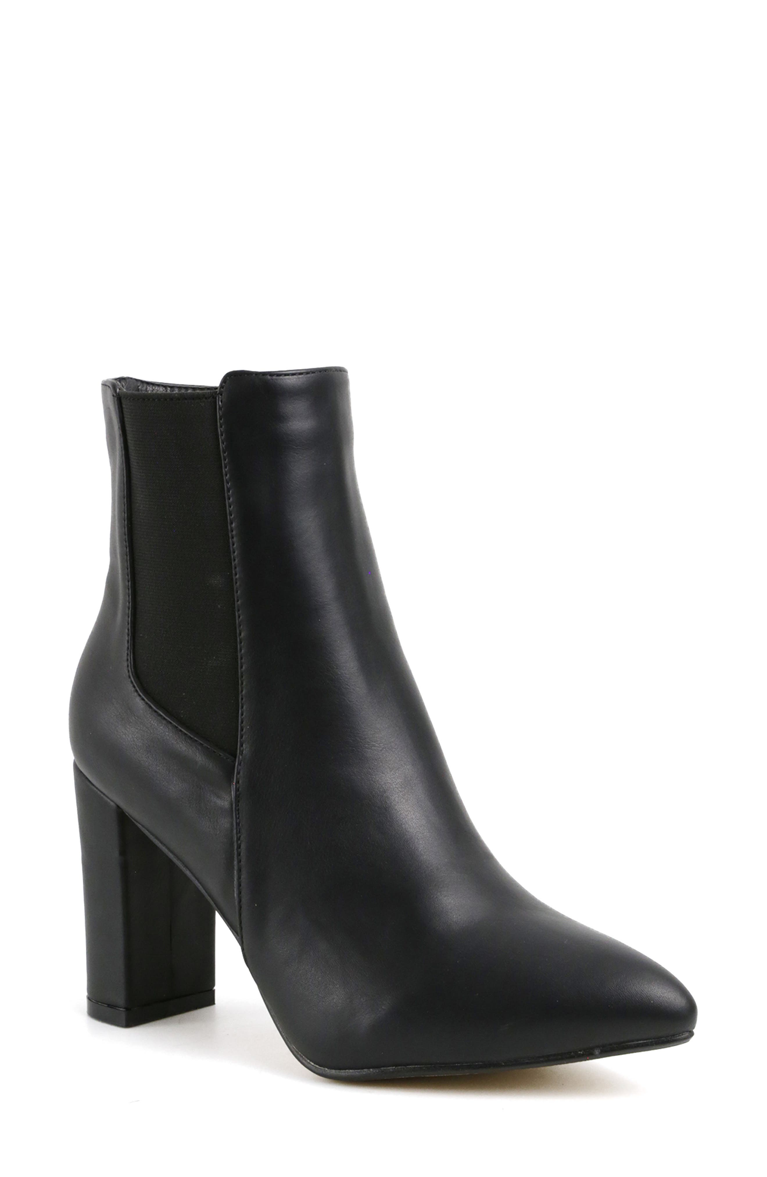 Catherine Catherine Malandrino Oliven Pointed Toe Block Heel Bootie, Main, color, 