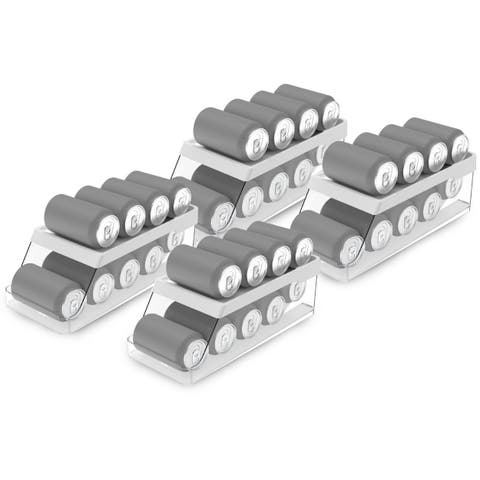 Clear Rolling BPA Free Can Dispenser Organizer 4 Piece Set