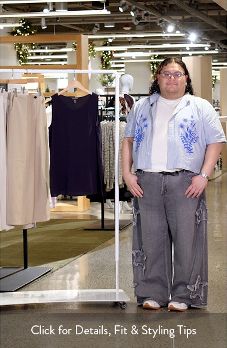 Sleeveless Silk Tunic Top, sales video thumbnail