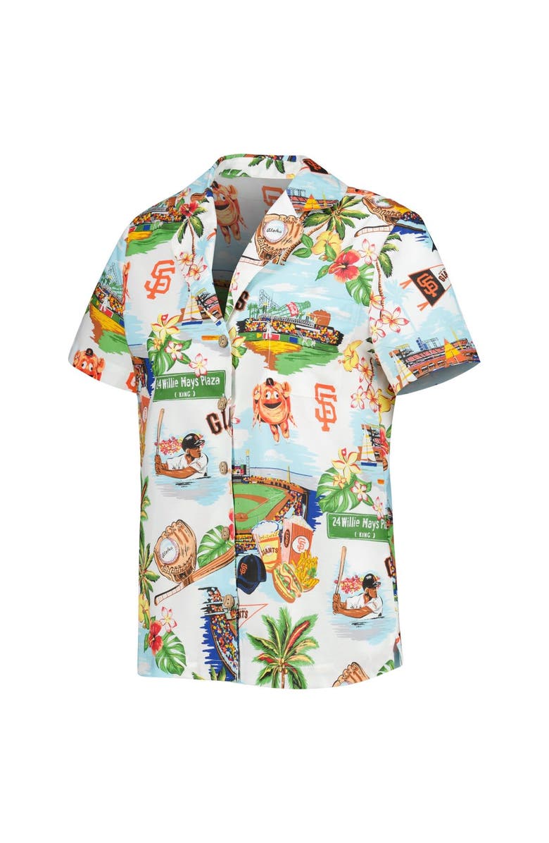 Reyn Spooner Women's Reyn Spooner White San Francisco Giants Scenic Camp Button-Up Shirt, Alternate, color, 