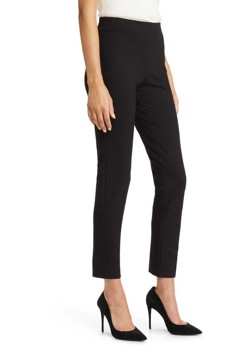 Hollywood High Waist Slim Pull-On Pants, Alternate, color, ANNE BLACK