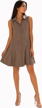 beachlunchlounge Two Pocket Sleeveless Shirtdress