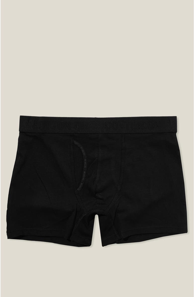 Cotton On Men's Mens Organic Cotton Trunks, Alternate, color, Black Black