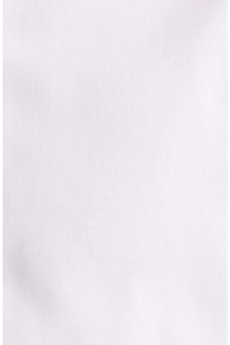 Trim Fit Textured White Cotton Dress Shirt, Alternate, color, WHITE