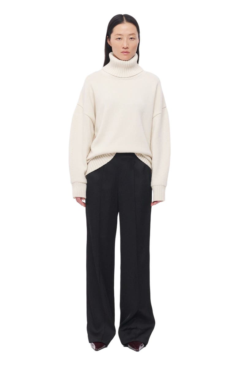 Another Tomorrow Oversized Luxe Turtleneck, Main, color, Ivory