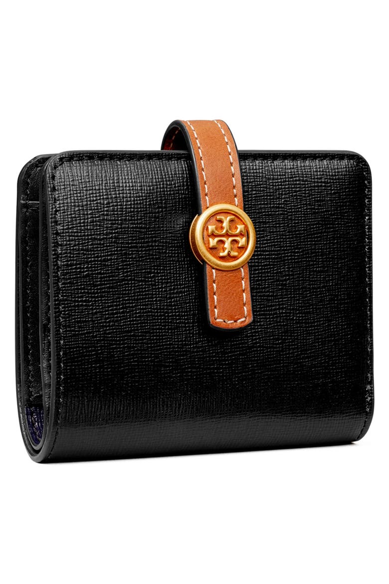 Mini Robinson Leather Wallet, Alternate, color, BLACK