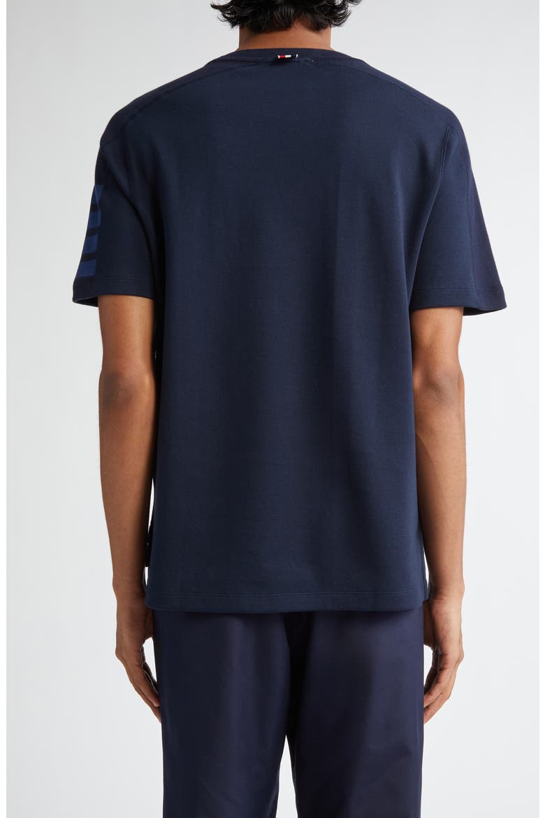 Milano 4-Bar Cotton T-Shirt, Alternate, color, NAVY