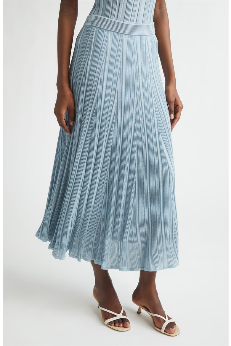Aster Metallic Flared Ottoman Stitch Sweater Skirt (Women) | Nordstrom