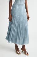 Zimmermann Aster Metallic Flared Ottoman Stitch Sweater Skirt