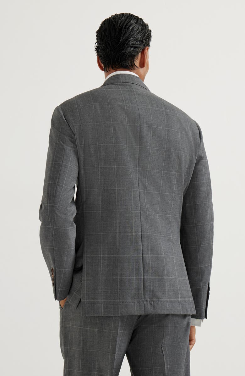 Brunello Cucinelli Virgin wool blazer, Alternate, color, Grey