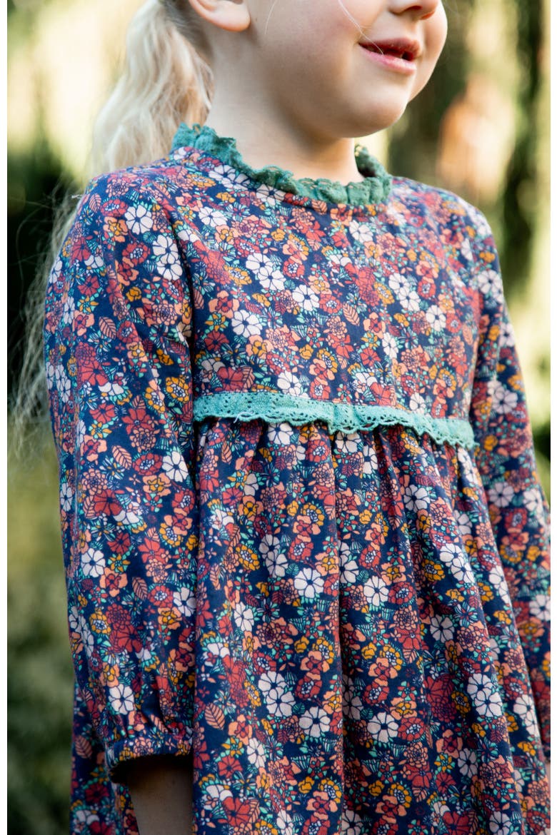 Priya Dress with Lace Trim, Alternate, color, Garden Confetti
