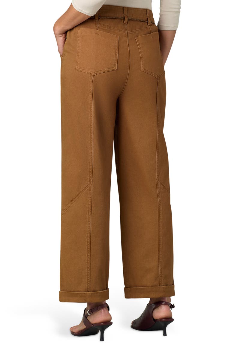 Ultra Skyrise High Waist Relaxed Stretch Cotton Pants, Alternate, color, UMBER