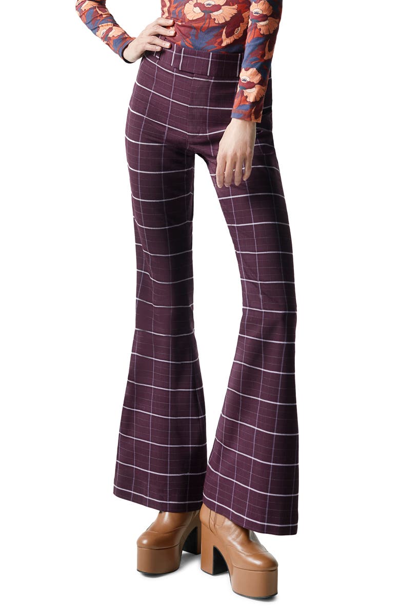 Smythe Plaid Bootcut Pants, Main, color,