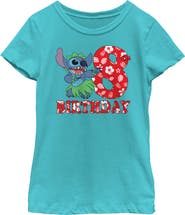 Lilo & Stitch Girl's Lilo & Stitch 8th Birthday Hula Dance Graphic T-Shirt