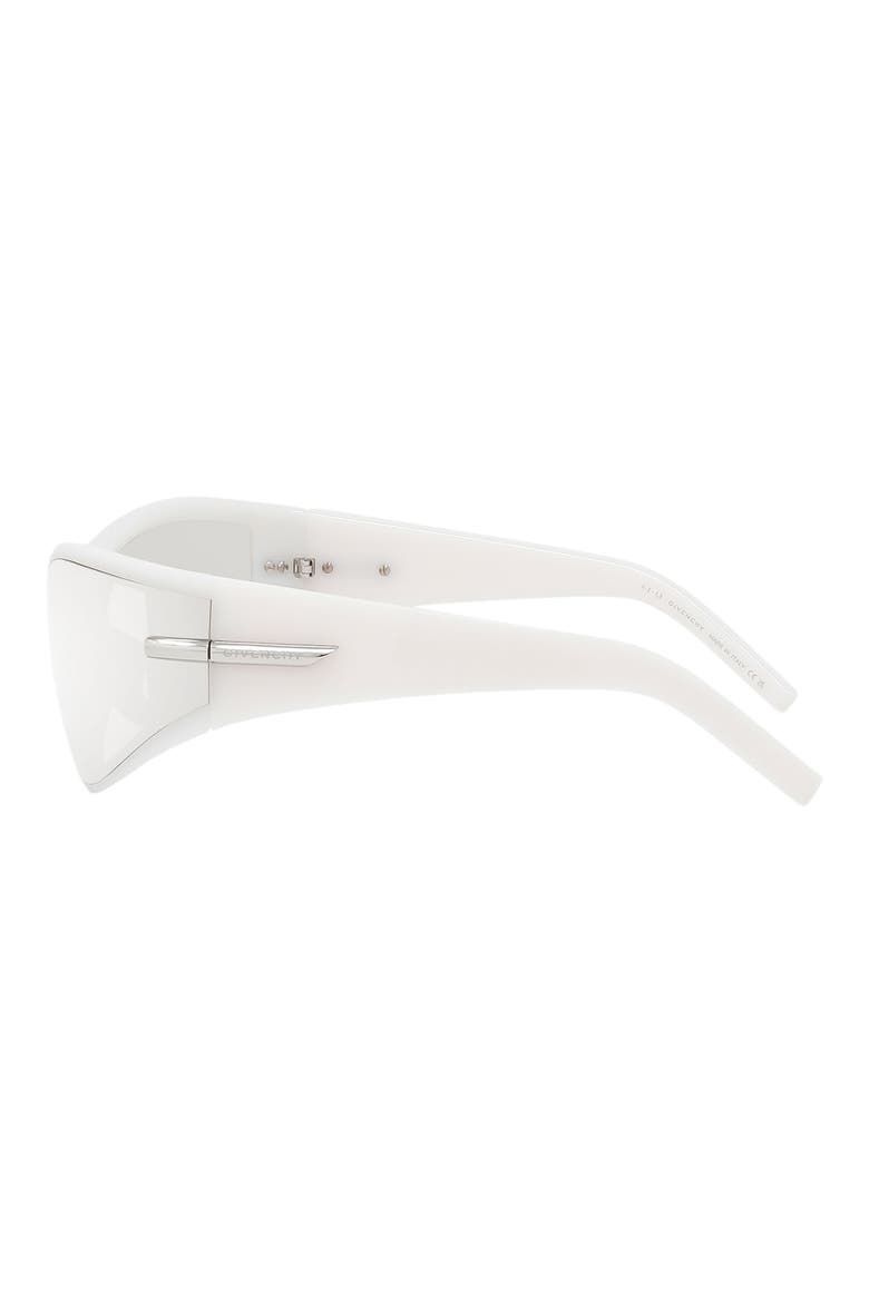 75mm Oversize Oval Sunglasses, Alternate, color, WHITE/ OTHER / SMOKE MIRROR