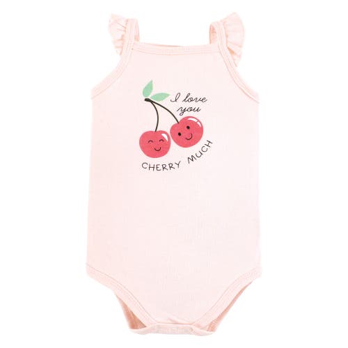 Hudson Baby Soft Cotton Sleeveless Bodysuit In Pink