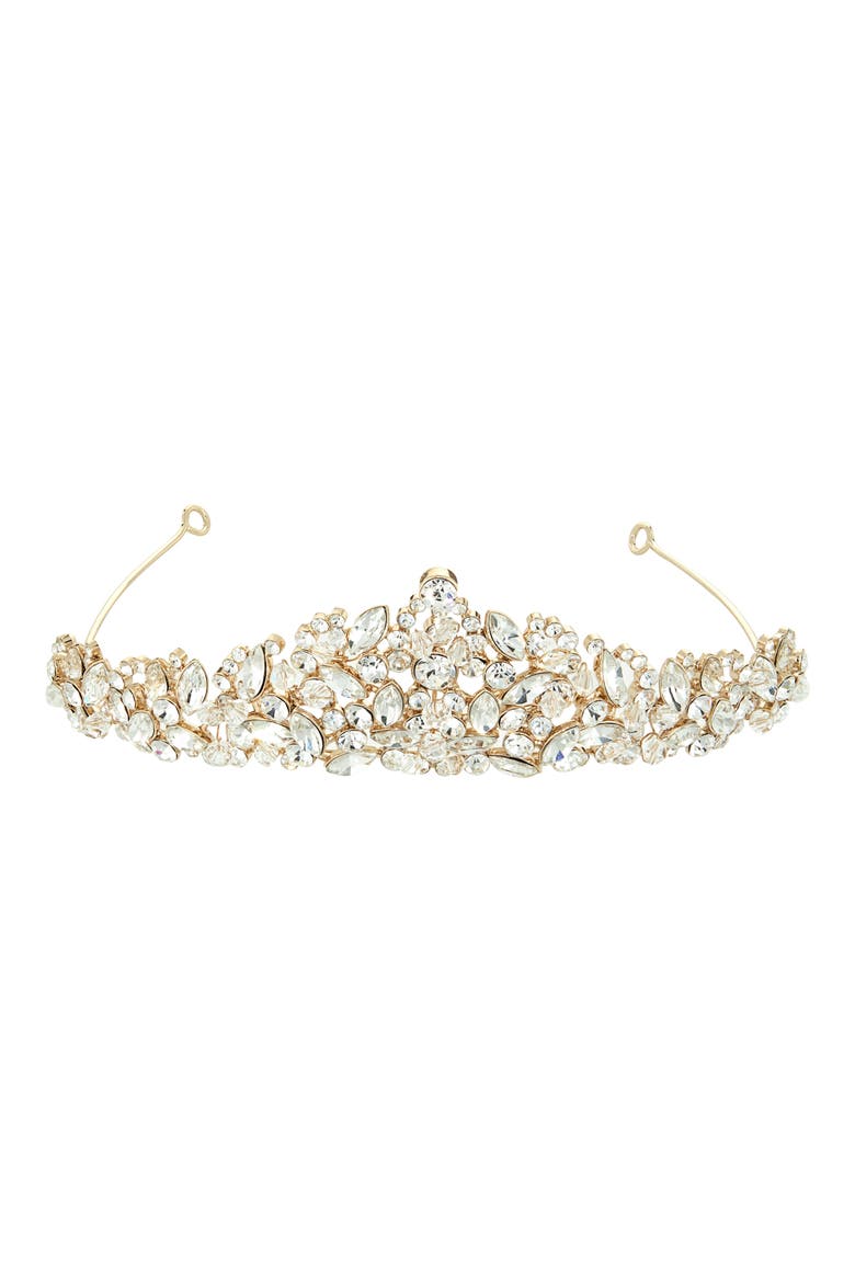 Elizabeth Crystal Crown (Nordstrom Exclusive), Main, color, GOLD