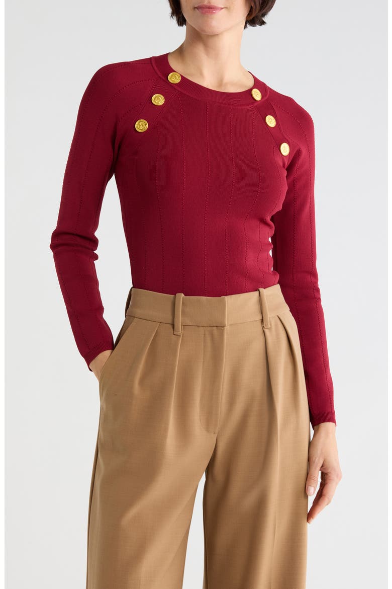 Gretchen Sweater, Main, color, BLACK CHERRY/ GOLD
