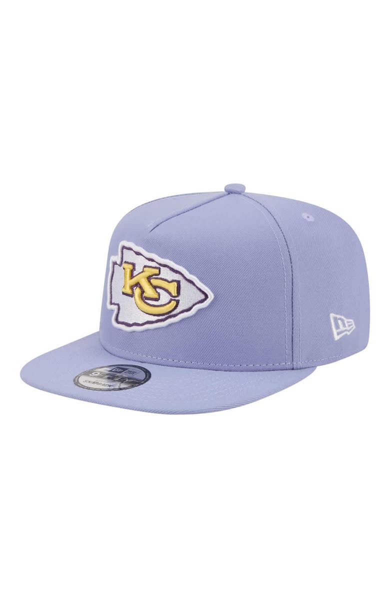 New Era Men's New Era Lavender Kansas City Chiefs Bloom A-Frame 9FIFTY Snapback Hat, Alternate, color, Lavender
