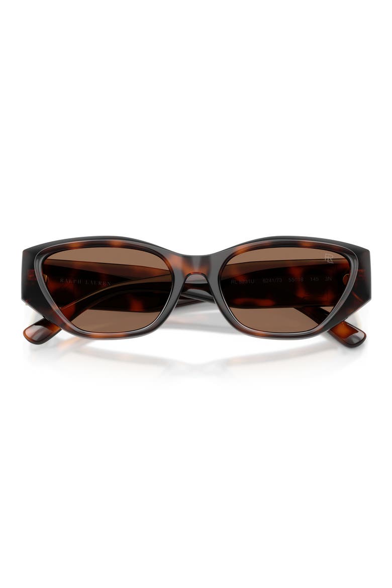 55mm Butterfly Sunglasses, Alternate, color, LIGHT HAVANA / BROWN