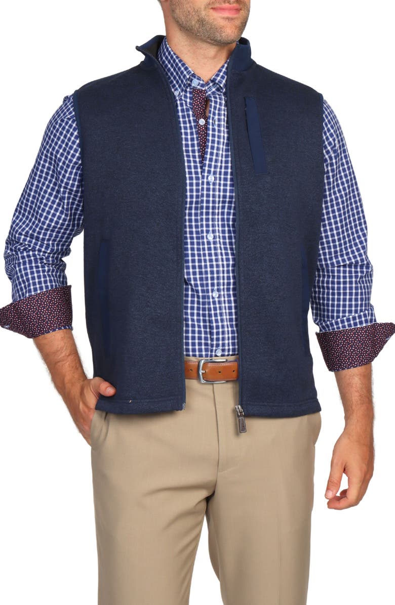 TailorByrd Mélange Sweater Vest, Main, color, Navy