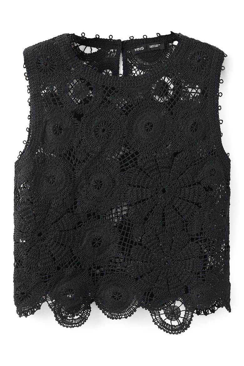 Open Stitch Tank, Alternate, color, BLACK