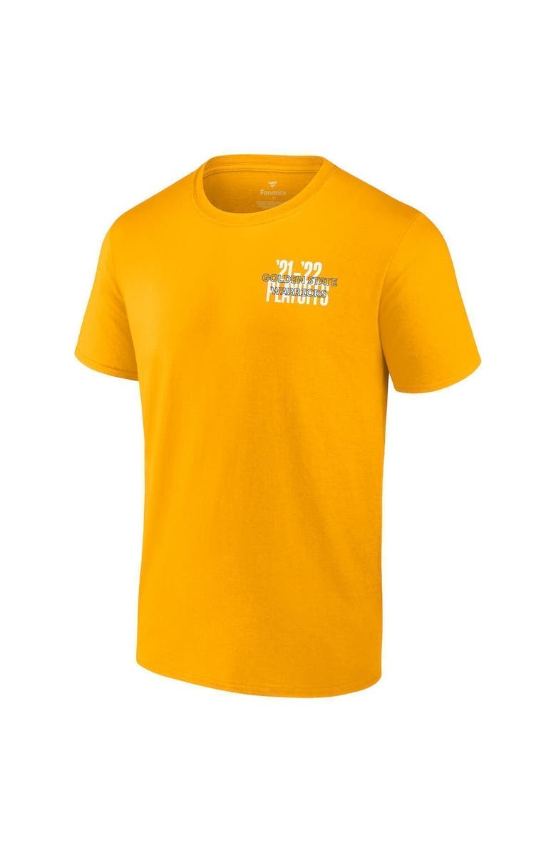FANATICS Men's Fanatics Branded Gold Golden State Warriors 2022 NBA Playoffs Dunk T-Shirt, Alternate, color, 