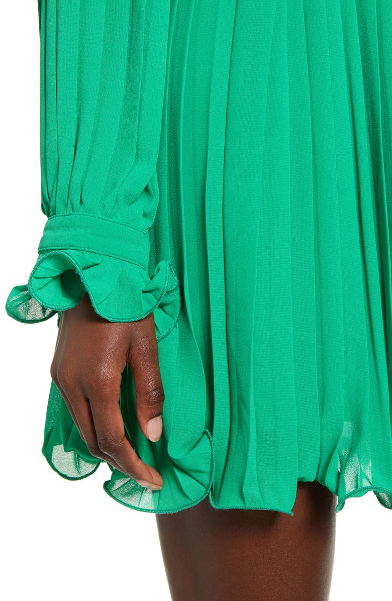 Endless Rose Pleated Ruffle Edge Long Sleeve Romper, Alternate, color, 