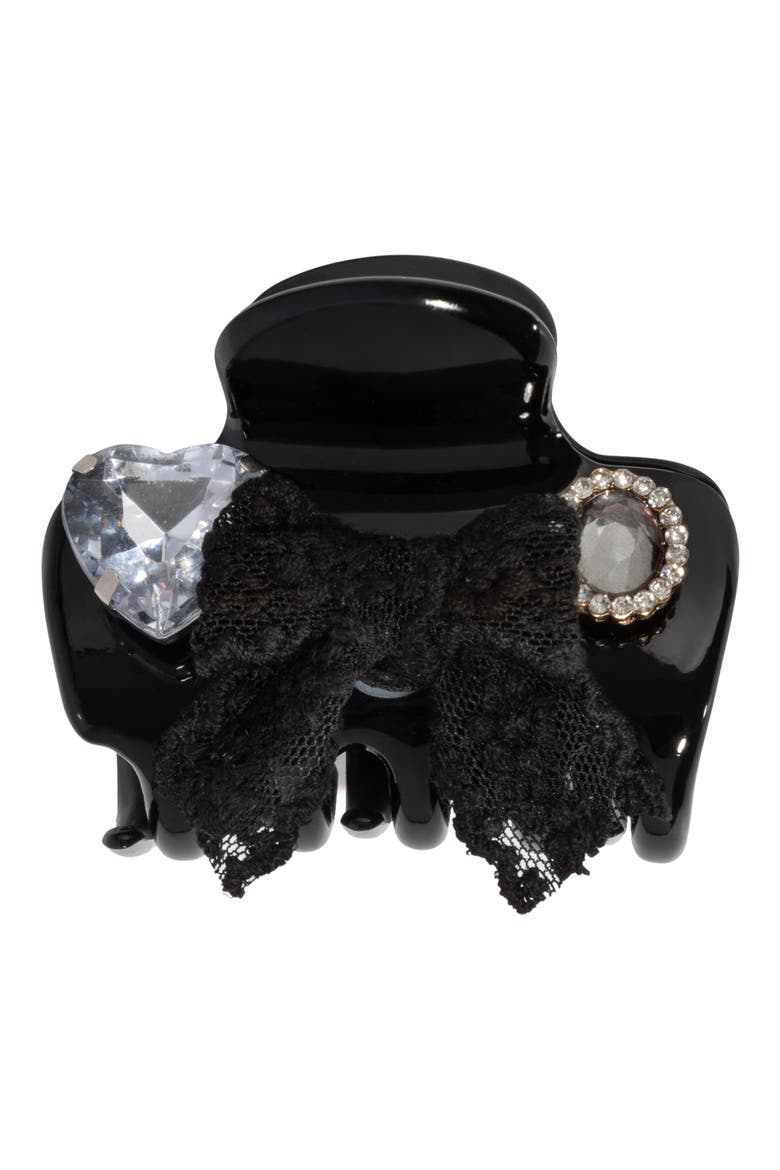 KitschPop™ Charms & Cloud Hair Clip 7-Piece Set, Alternate, color, BLACK