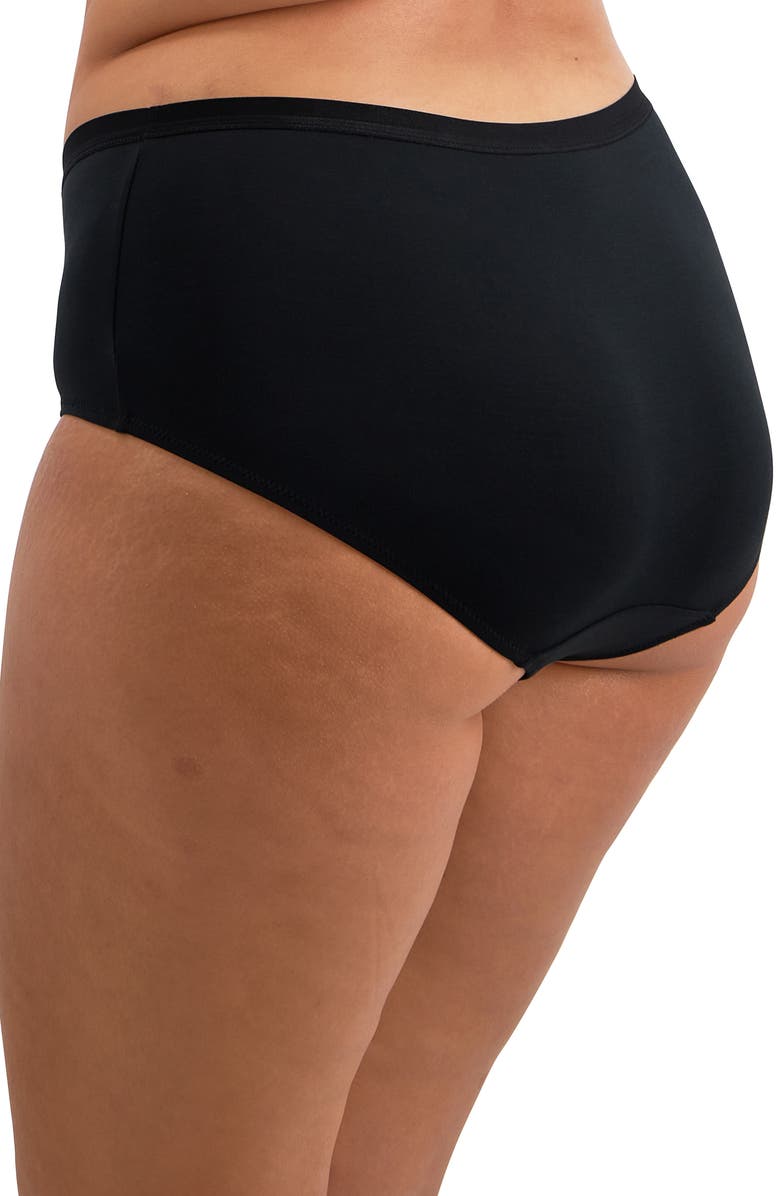 Elomi Downtime Full Figure Boyshorts, Alternate, color, Black