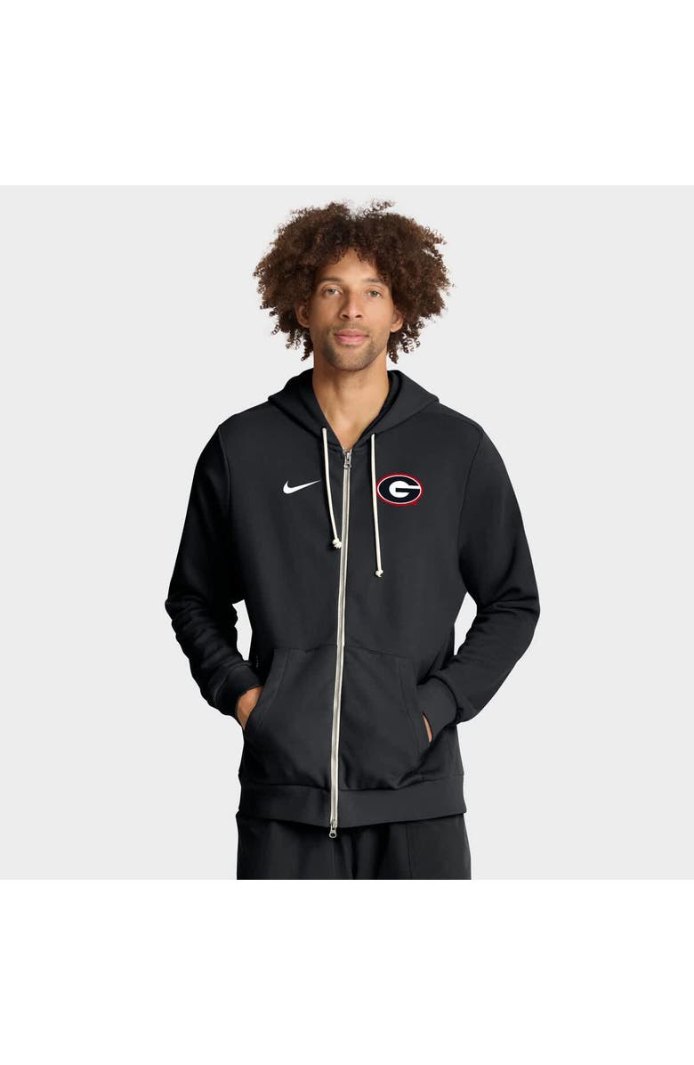 Nike Men's Nike Black Georgia Bulldogs 2025 Sideline Standard Issue Dri-FIT Full-Zip Hoodie, Main, color, Black