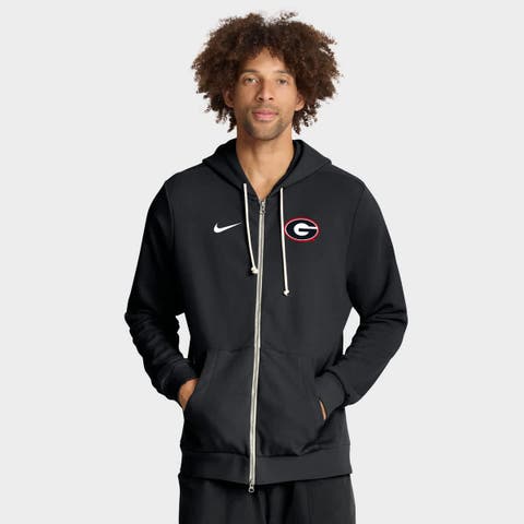 Men's Nike Black Georgia Bulldogs 2025 Sideline Standard Issue Dri-FIT Full-Zip Hoodie