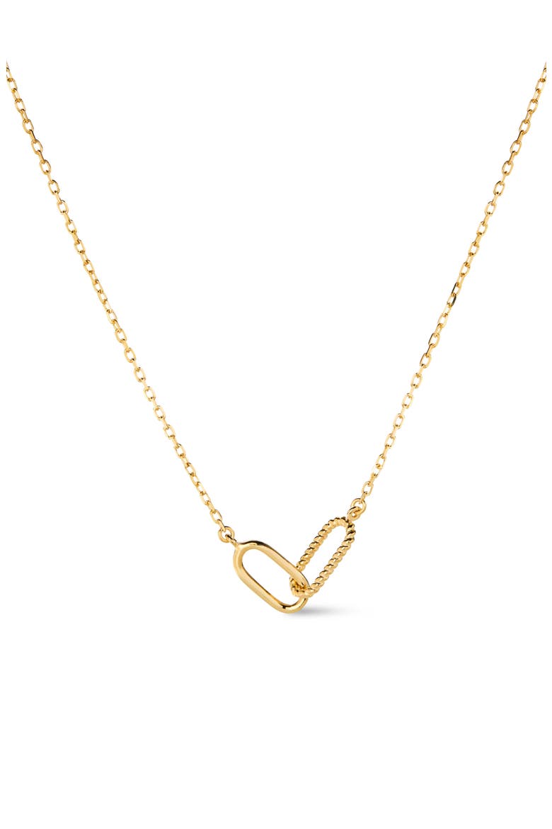 Gold Pendant - Gold Twisted Link Necklace, Main, color, Gold