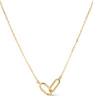 Ana Luisa Gold Pendant - Gold Twisted Link Necklace