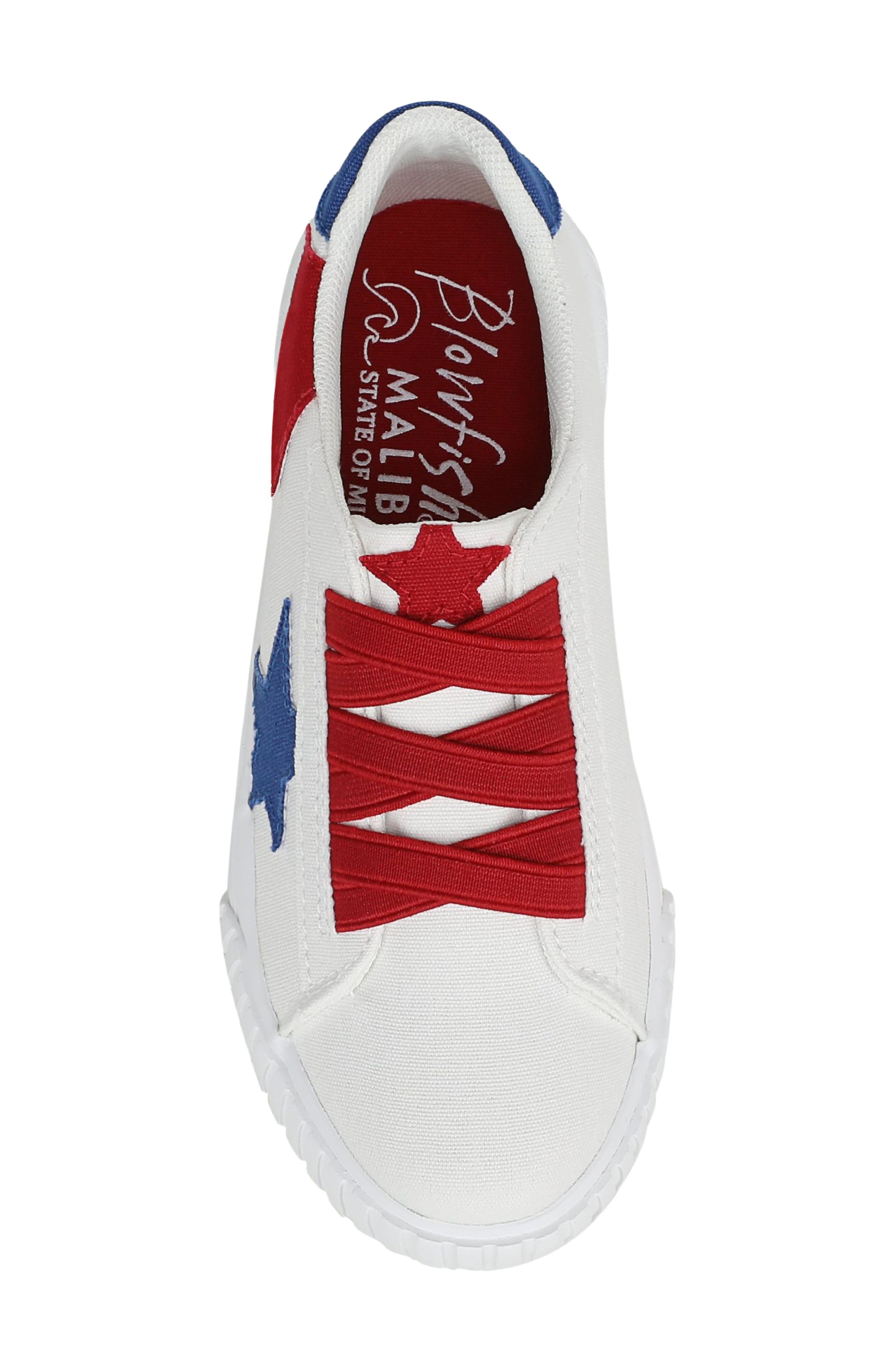 Kids' Wander On Star Sneaker, Alternate, color, WHITE/ RED