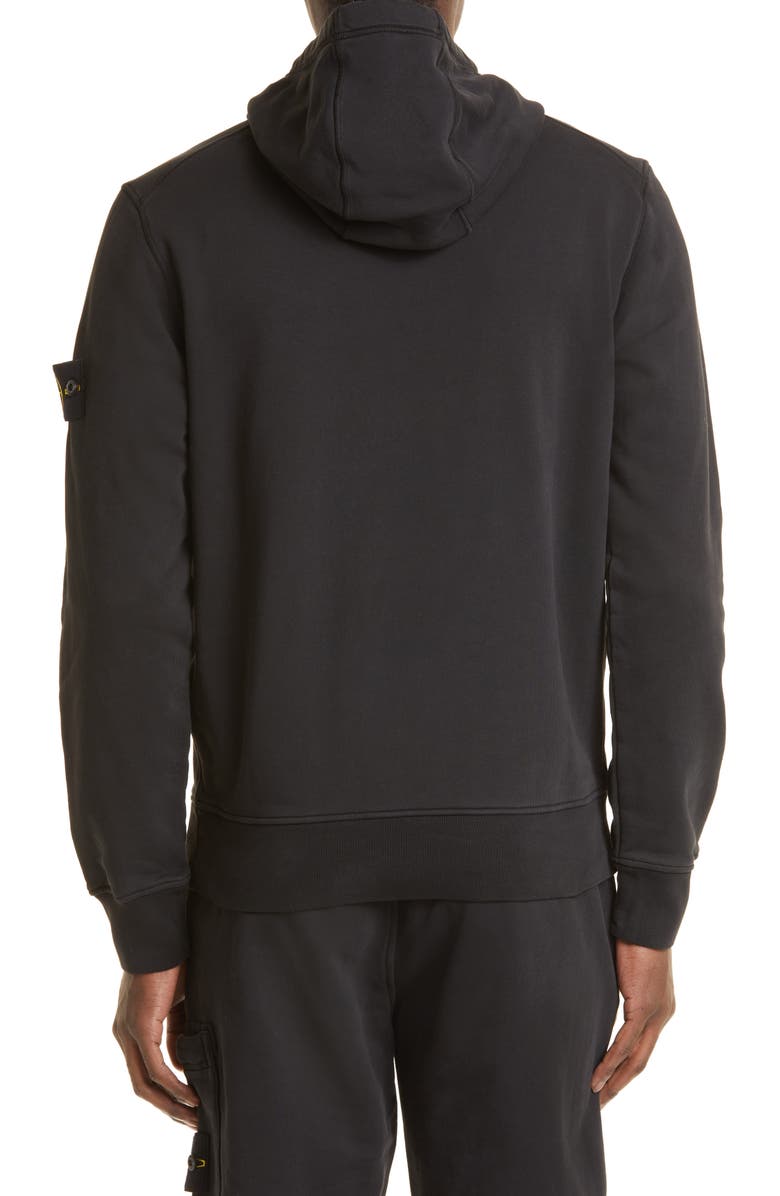 Stone Island Logo Patch Cotton Hoodie, Alternate, color,