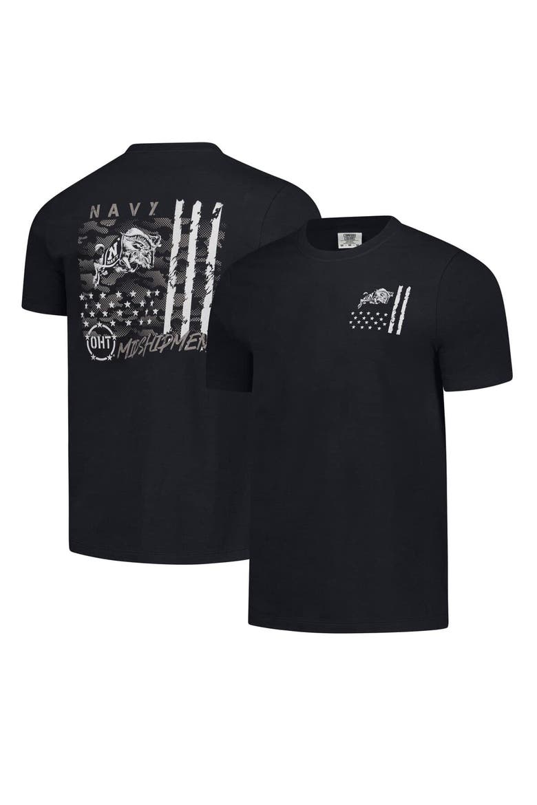 Men's  Black Navy Midshipmen Comfort Colors OHT Camo Overlay T-Shirt, Main, color, Black